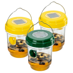 Sahcnu Wasp Trap Outdoor Hanging Green and Yellow front view