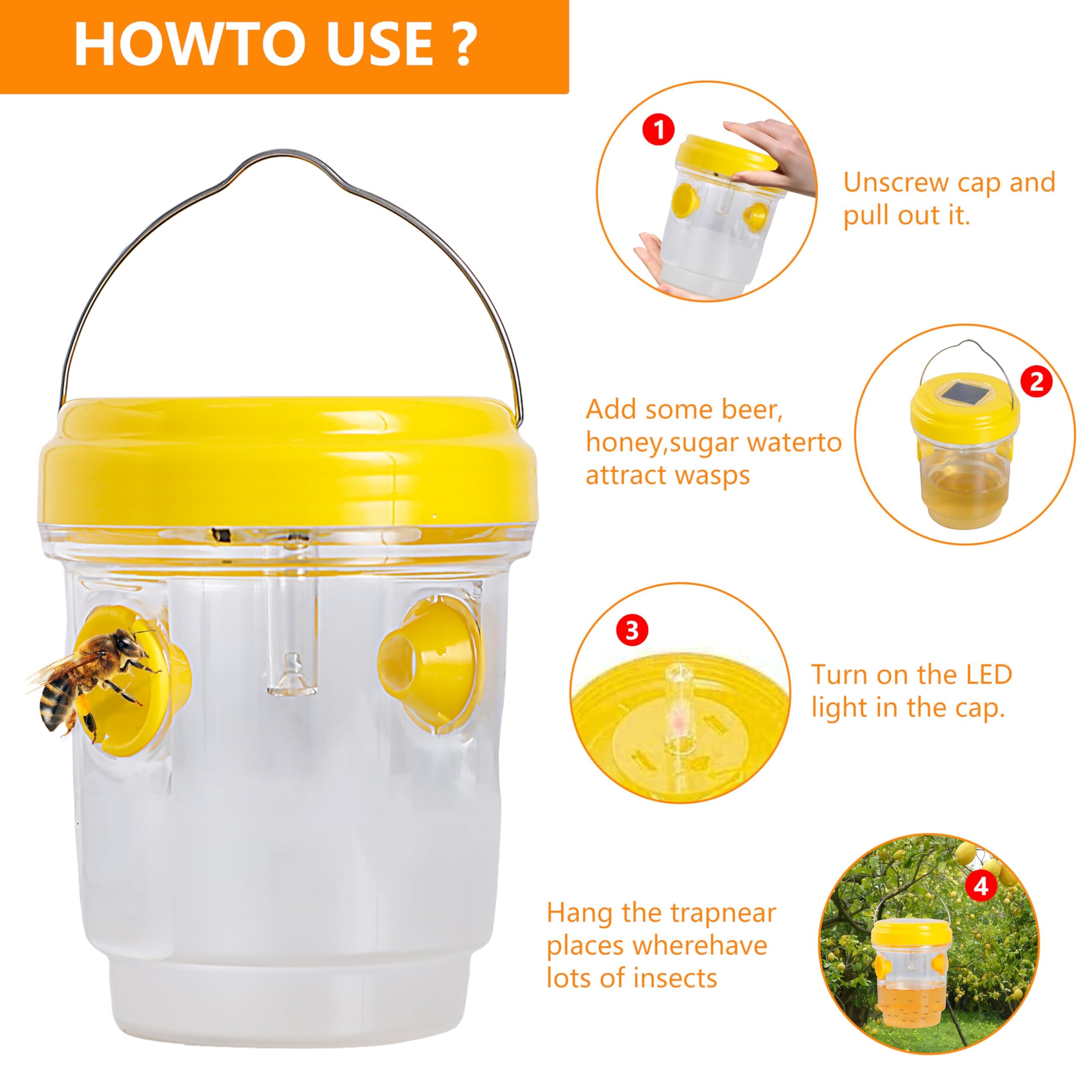 Sahcnu Wasp Trap Outdoor Hanging in a garden setting