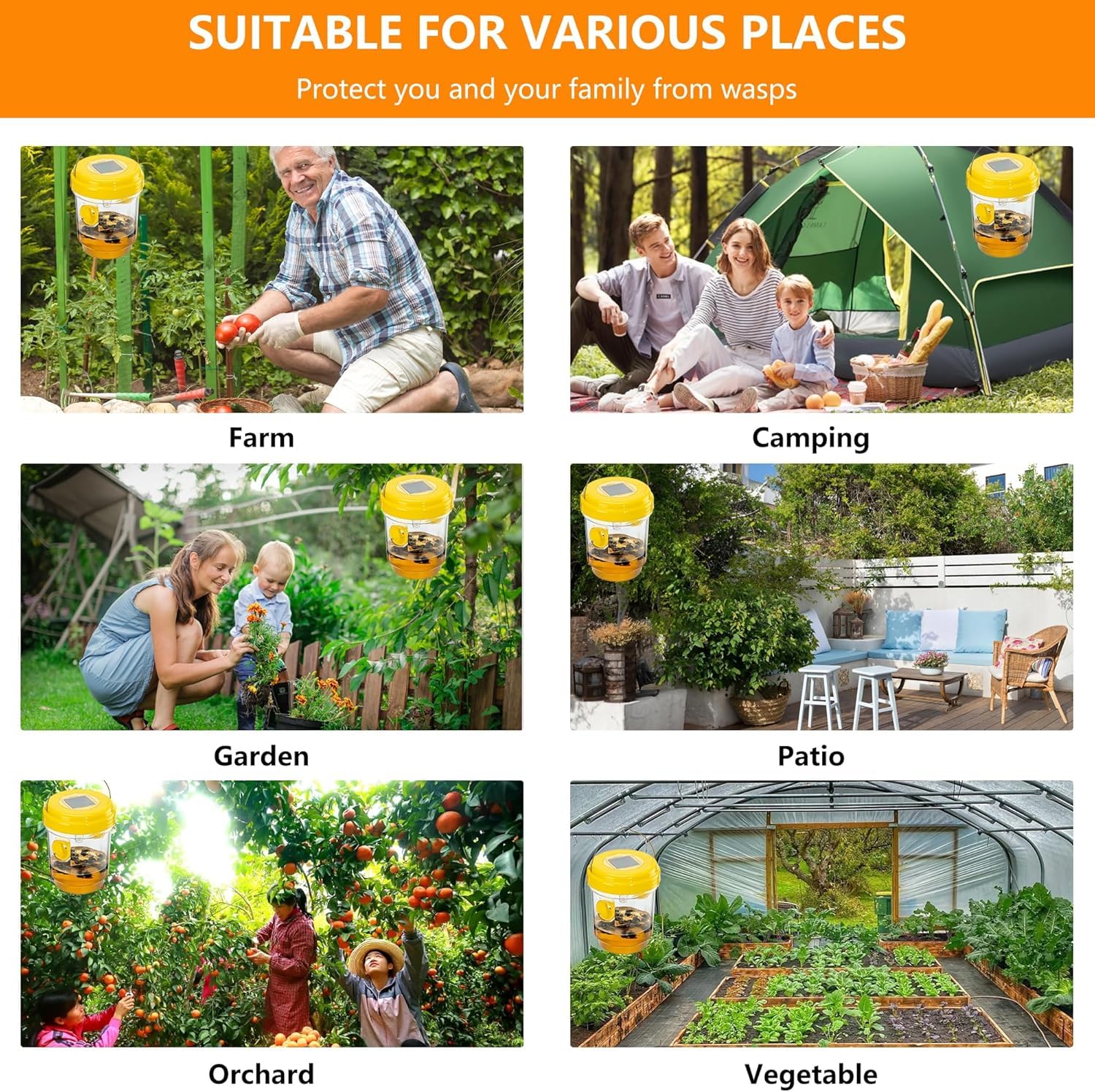 Sahcnu Wasp Trap Outdoor Hanging packaging details