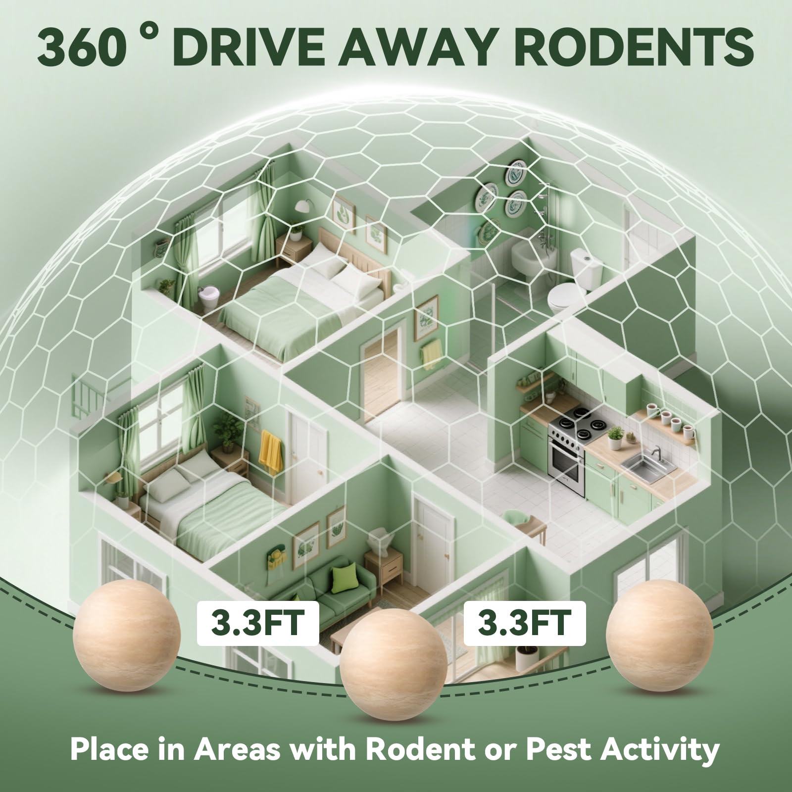 SAHETO rodent repellent balls in a storage area
