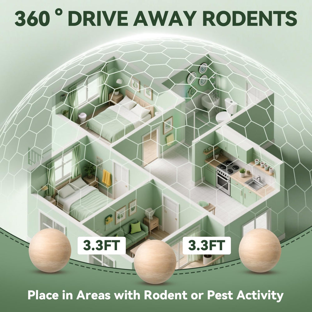 SAHETO rodent repellent balls in a storage area