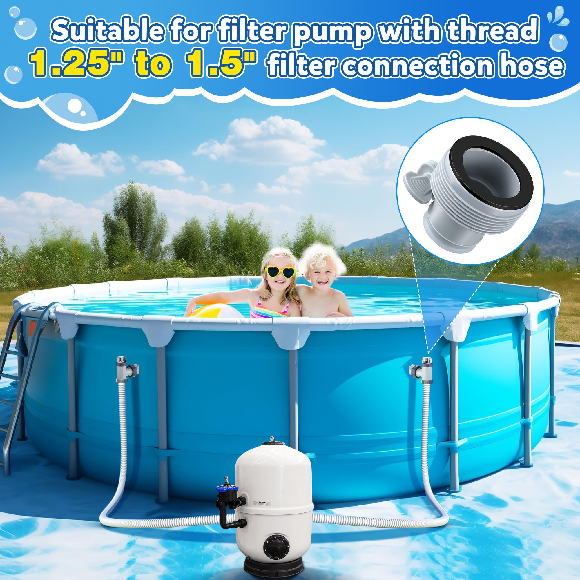 Saillong Hose Adapter for pool plumbing connections