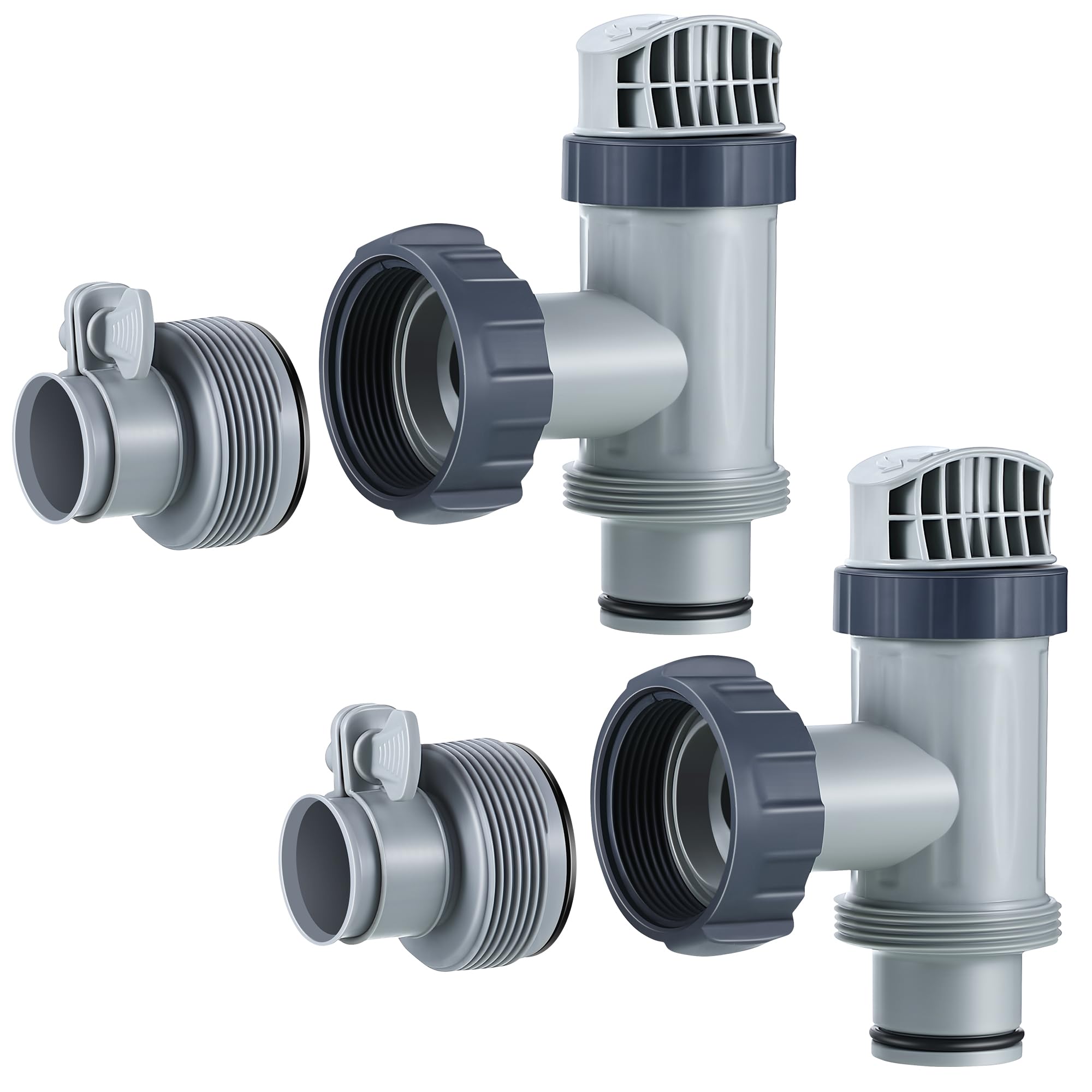 Saillong Pool Plunger Valve set with two valves and hose adapters