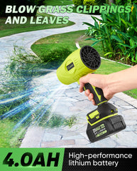 Saker Cordless Leaf Blower with included accessories and case