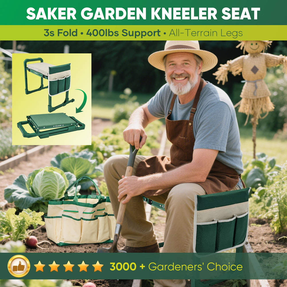 Saker Garden Kneeler with ergonomic hand grips