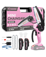 Saker Mini Chainsaw 6 Inch cordless electric model front view