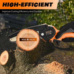 Saker Mini Chainsaw 6 Inch with battery and chains