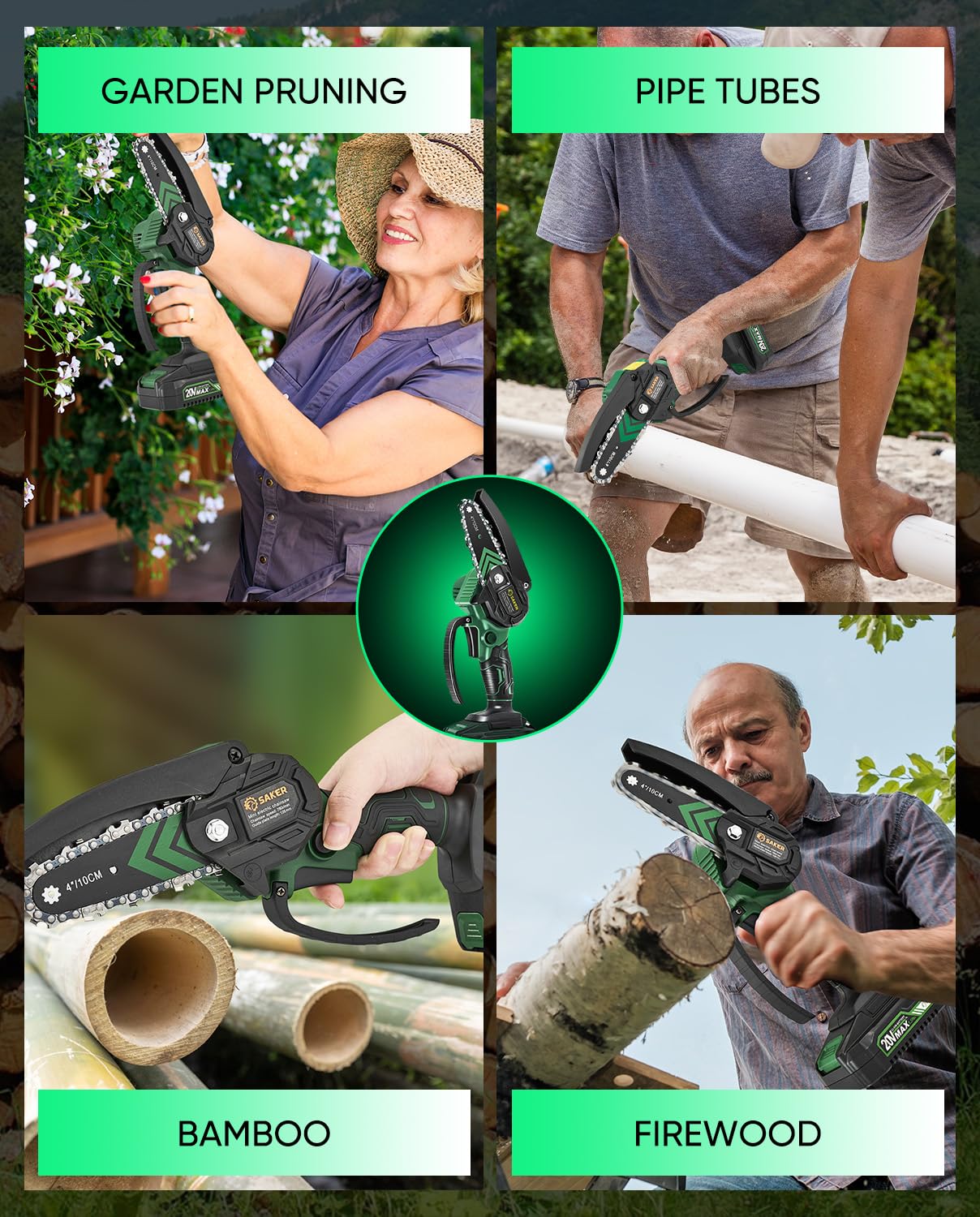 Saker Mini Chainsaw Electric lightweight design with user handling