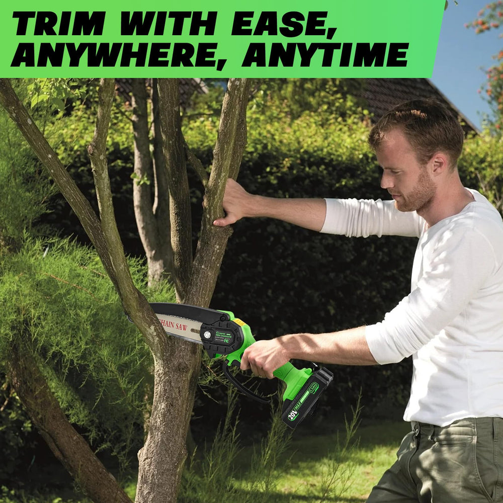 Saker Mini Chainsaw packaging and included components
