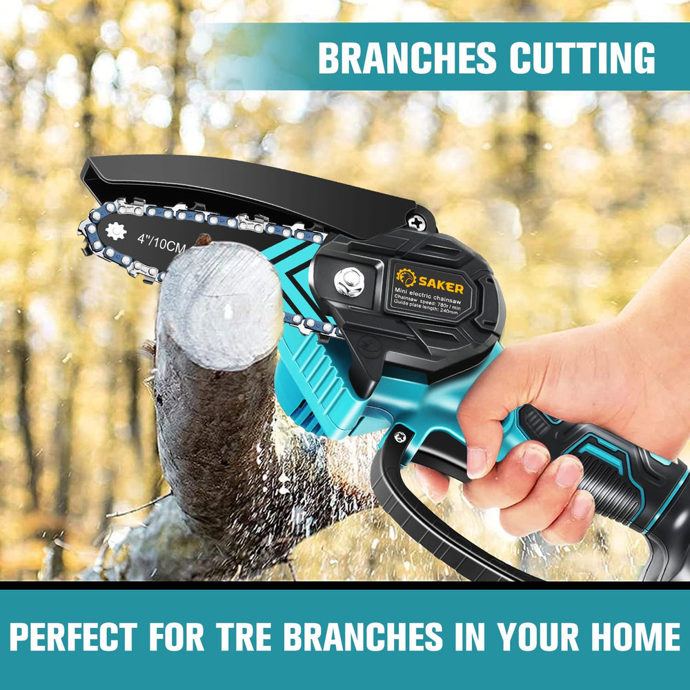 Saker Mini Chainsaw with hand guard and protective cover