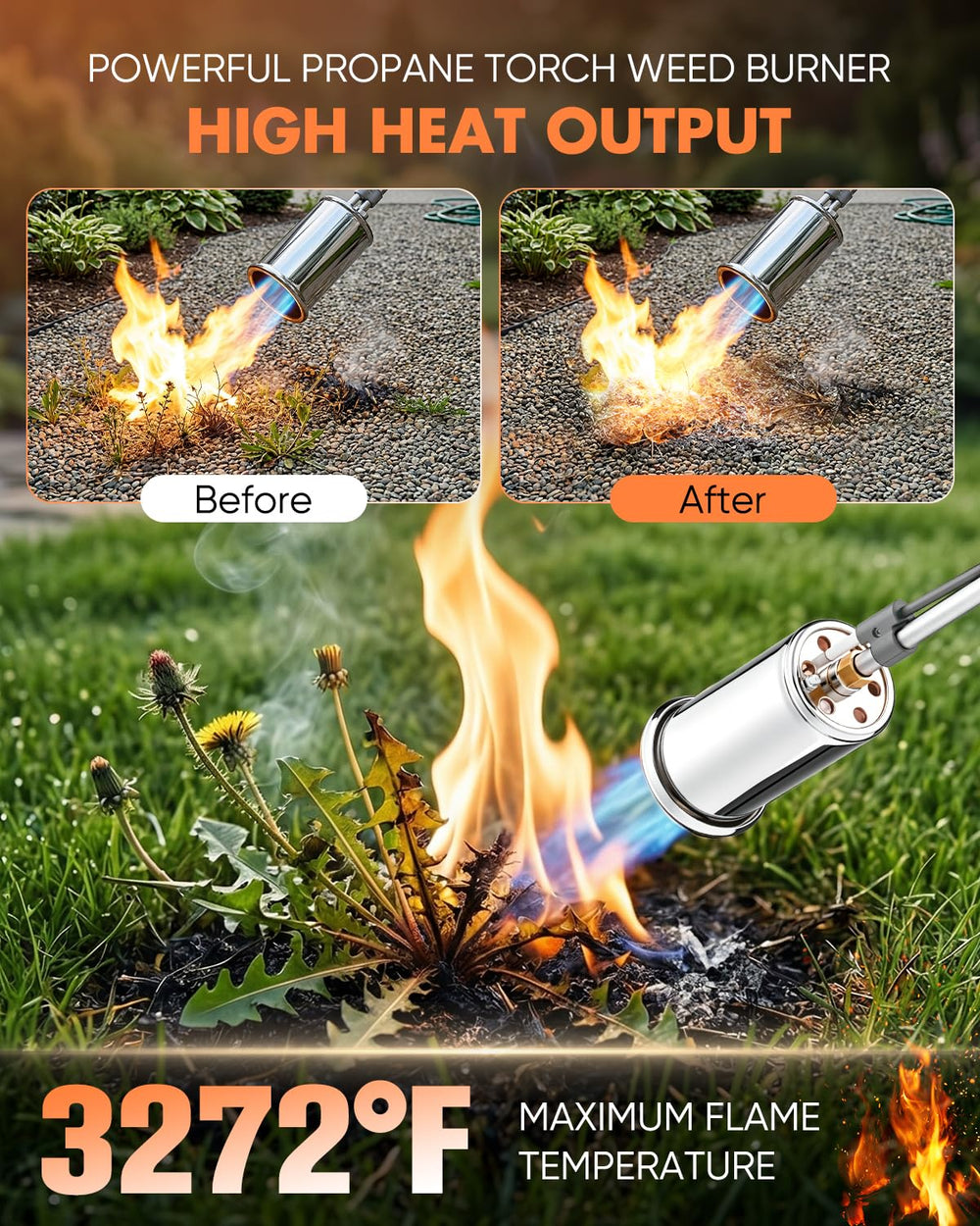 Saker Propane Weed Torch packaging front view