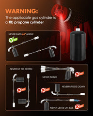 Saker Propane Weed Torch with flame output demonstration