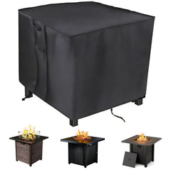 Saking Fire Pit Cover front view, black, 30x30 inches