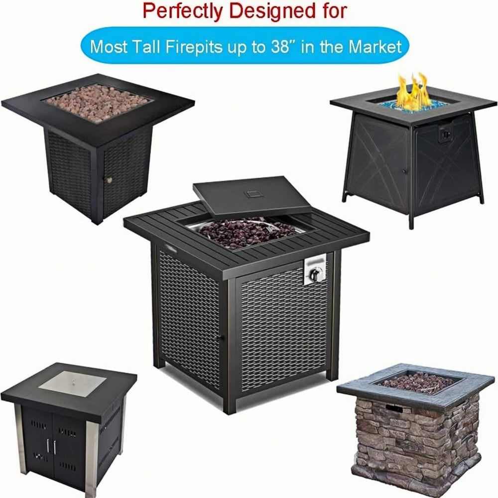 Saking Fire Pit Cover handles for easy installation