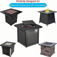 Saking Fire Pit Cover handles for easy installation