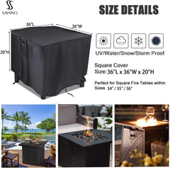 Saking Fire Pit Cover side view with air vents