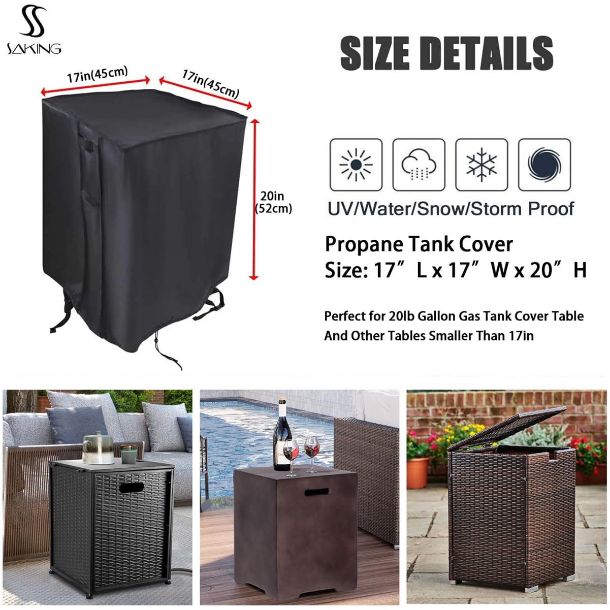 Saking propane tank cover with handles for easy use