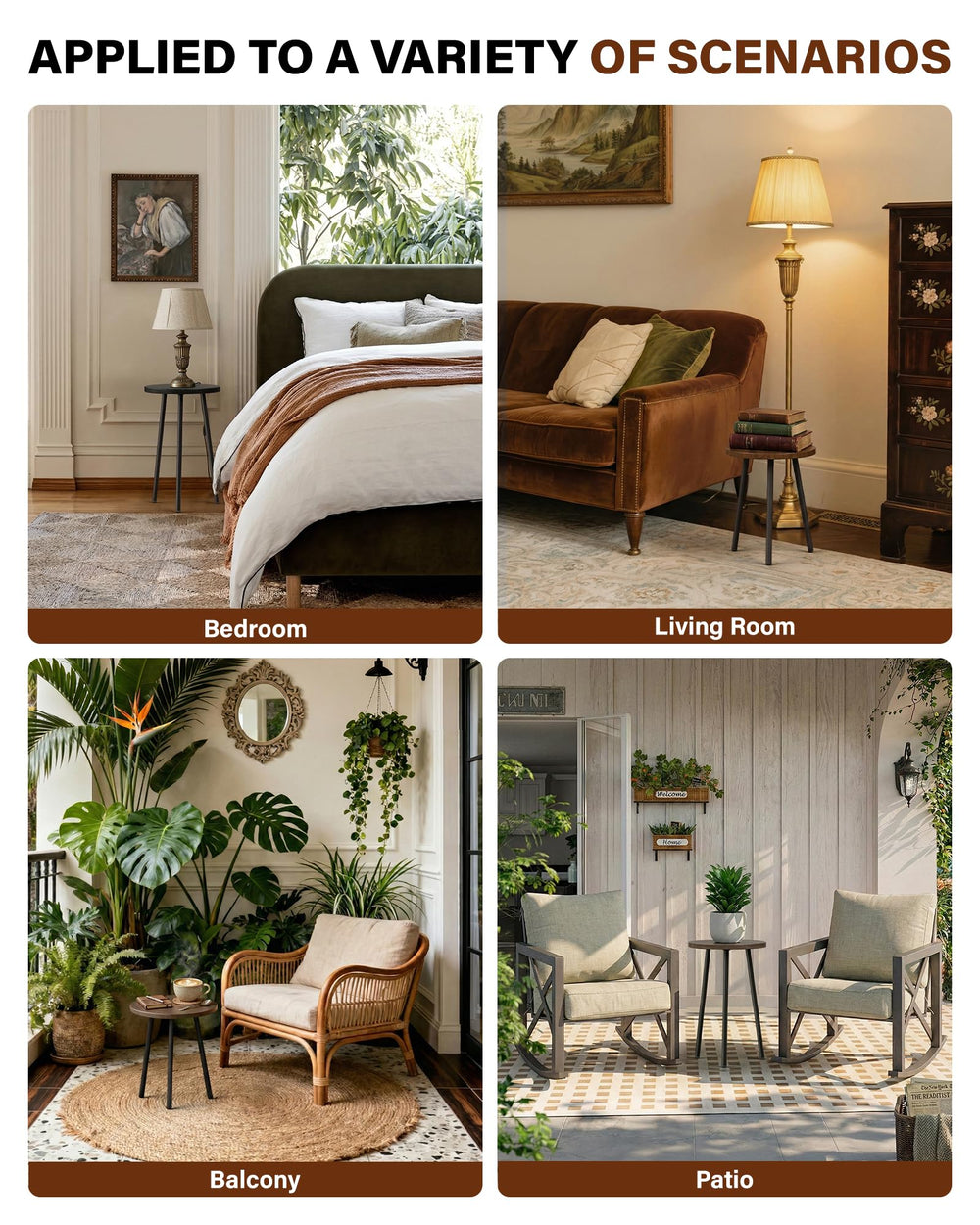 SAKSUN Indoor Plant Stand outdoor setting with plants