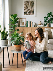 SAKSUN Indoor Plant Stand set with plants in living room