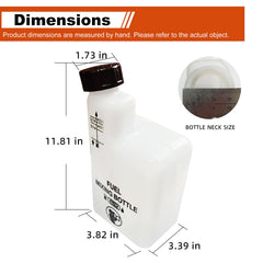 Sanbaiyi fuel mixing bottle with a secure screw cap