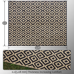 SAND MINE outdoor rug 8x10 ft showing reversible design