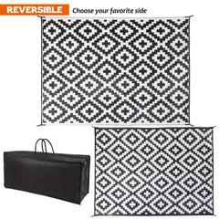 SAND MINE Outdoor Rug 9x12 ft lifestyle scene on patio