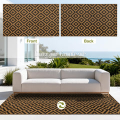 SAND MINE outdoor rug folded in carry bag