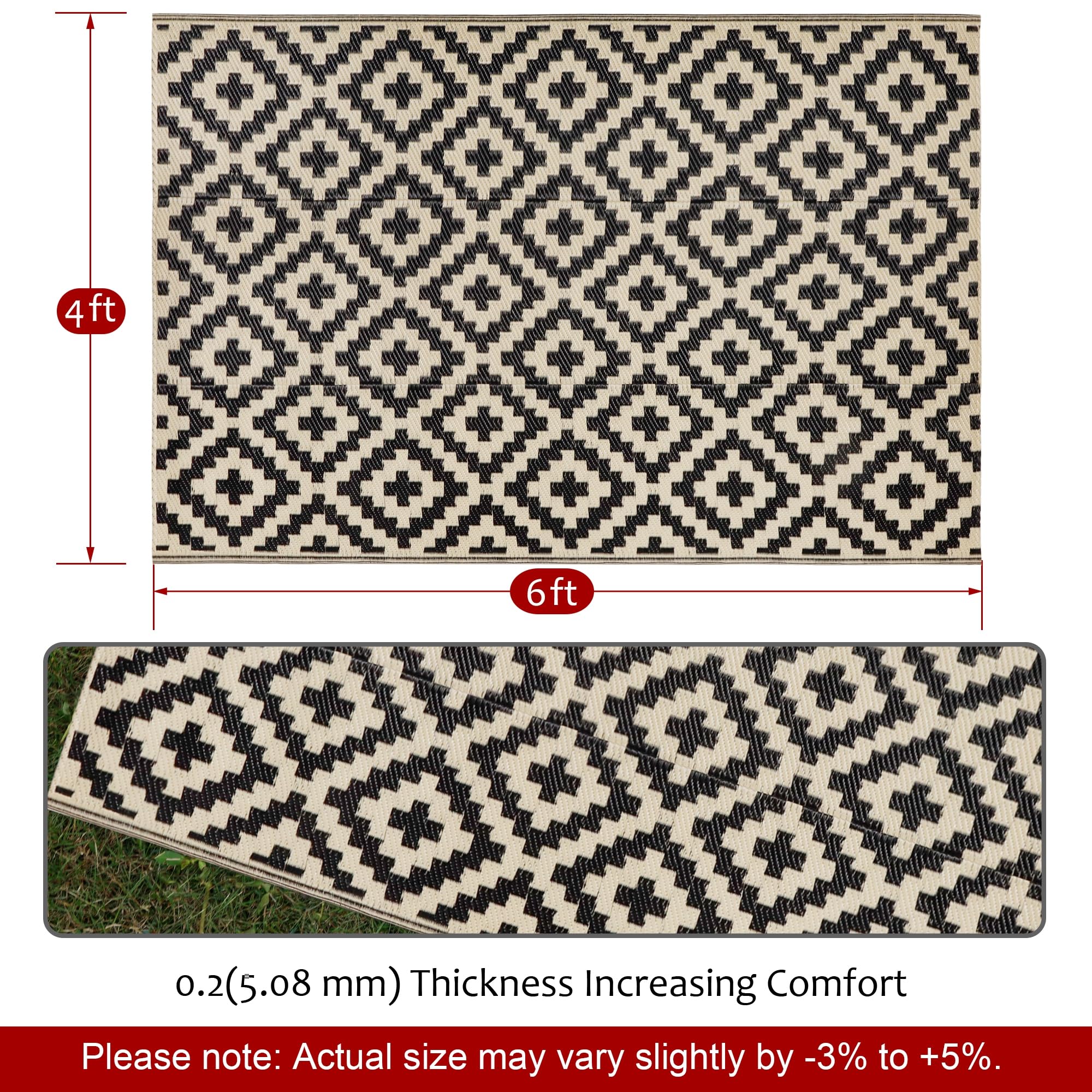SAND MINE Reversible Mat on patio setting
