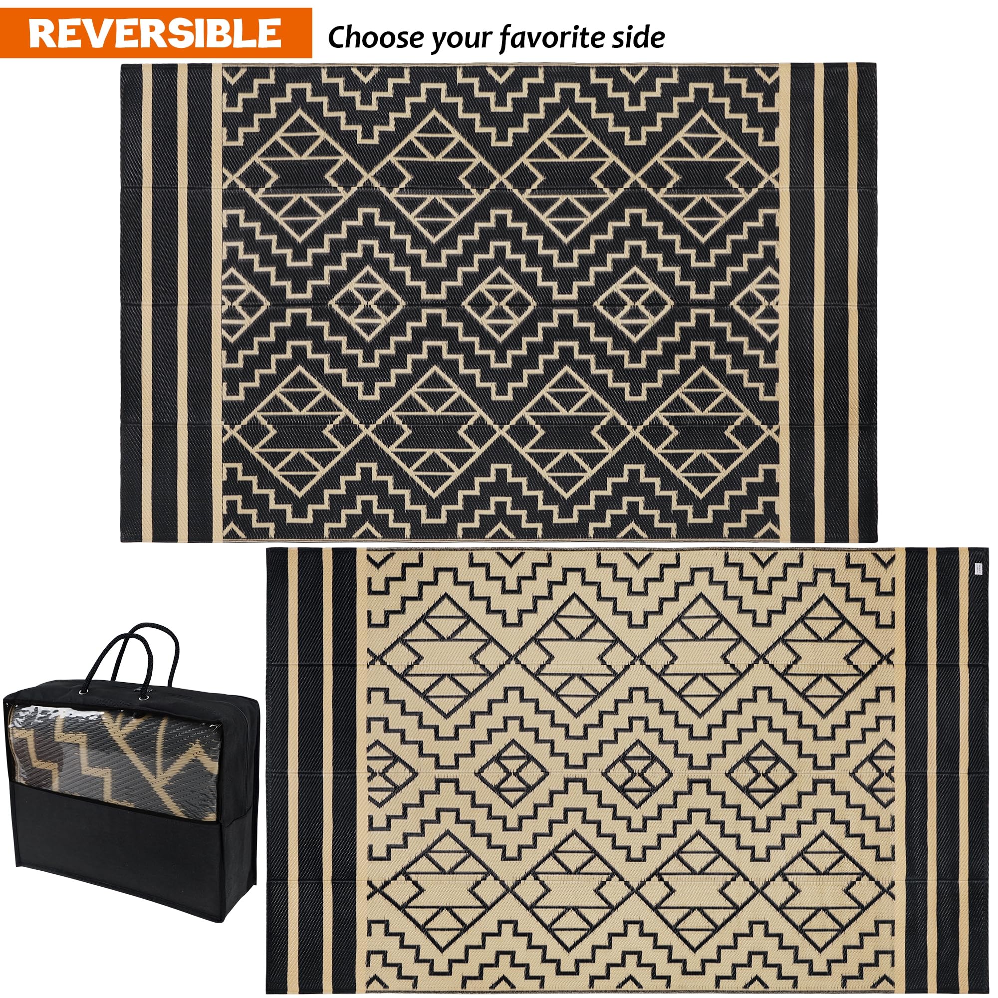 SAND MINE Reversible Mat rolled up in carrying bag