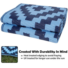 SAND MINE Reversible Outdoor Rug featuring heat- edges