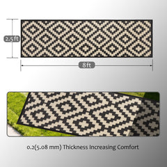 SAND MINE Reversible Outdoor Rug side view showcasing thickness