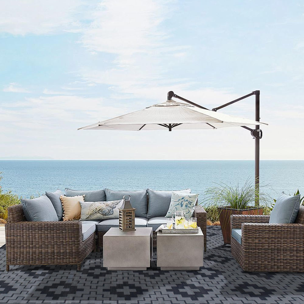 SAND MINE Waterproof Outdoor Rug on a beach