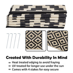 SAND MINE Waterproof Rug 9x12 ft rolled up with carrying bag