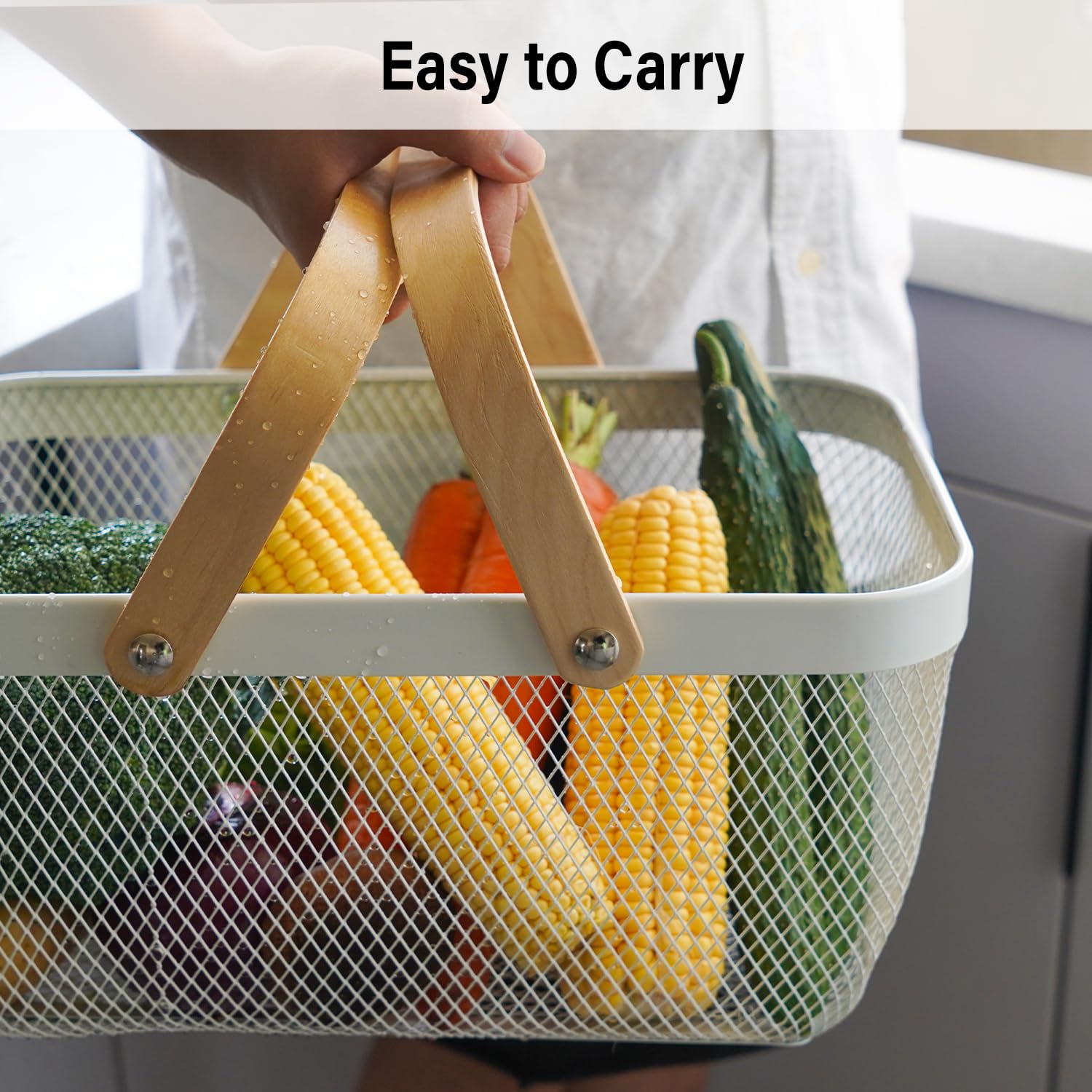 SANHSEHOME Harvest Basket filled with fresh vegetables