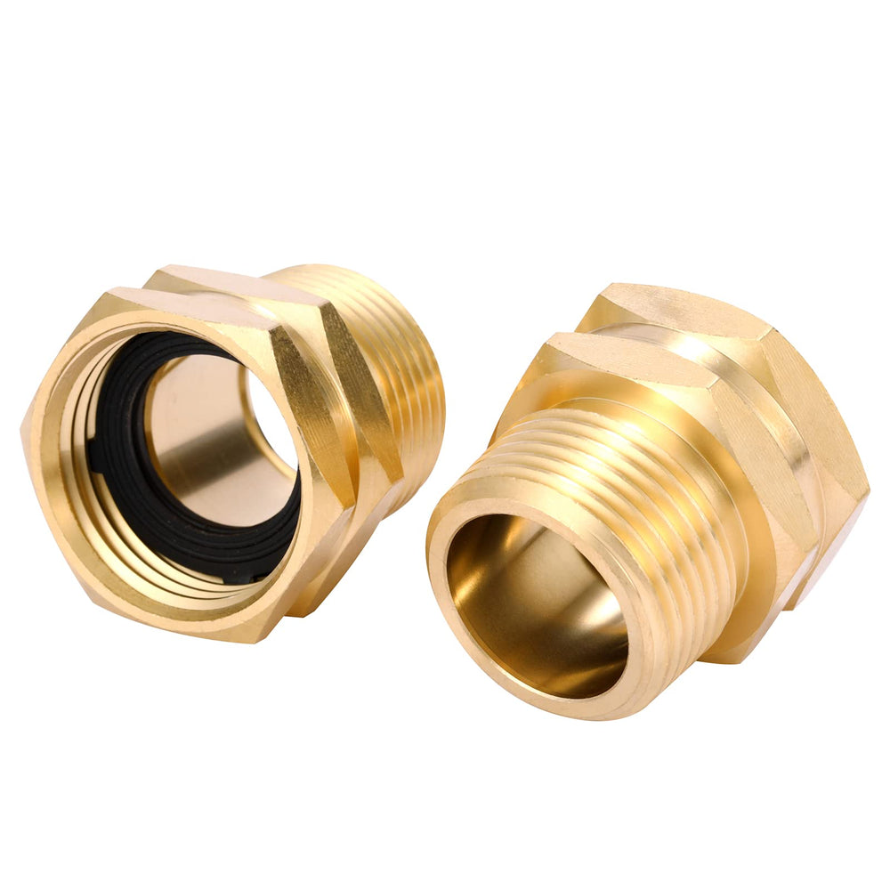 Sanpaint Garden Hose Adapter showing both connection types