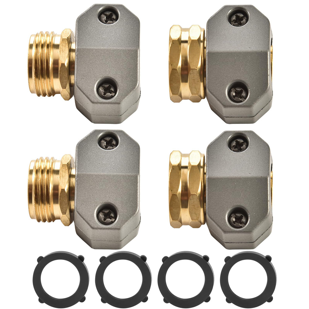 Sanpaint Garden Hose Repair Connector Fitting set including male and female connectors