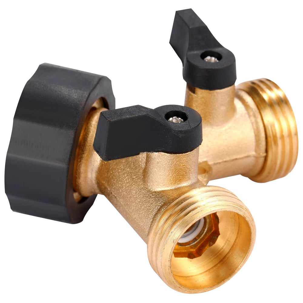 Sanpaint Garden Hose Splitter installation with garden hose