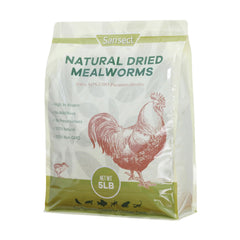 SANSECT Dried Mealworms 5 lb front view in packaging
