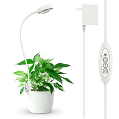 SANSI 10W Clip-On Grow Light front view with gooseneck