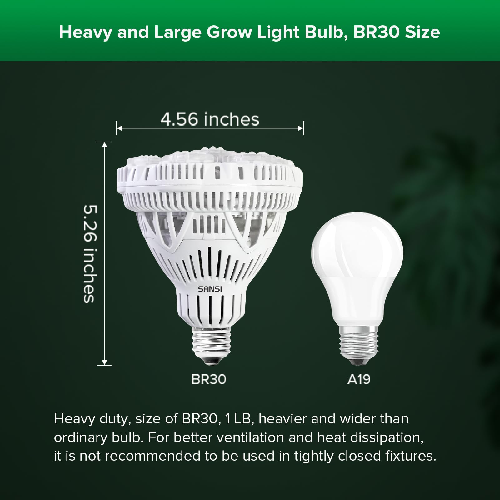 SANSI 36W Grow Light on a desk with plants