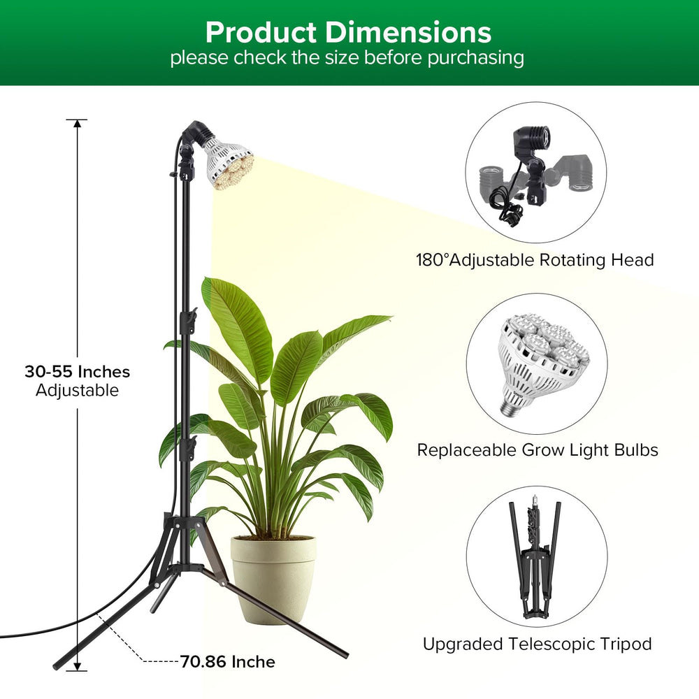 SANSI grow light in use with indoor plants
