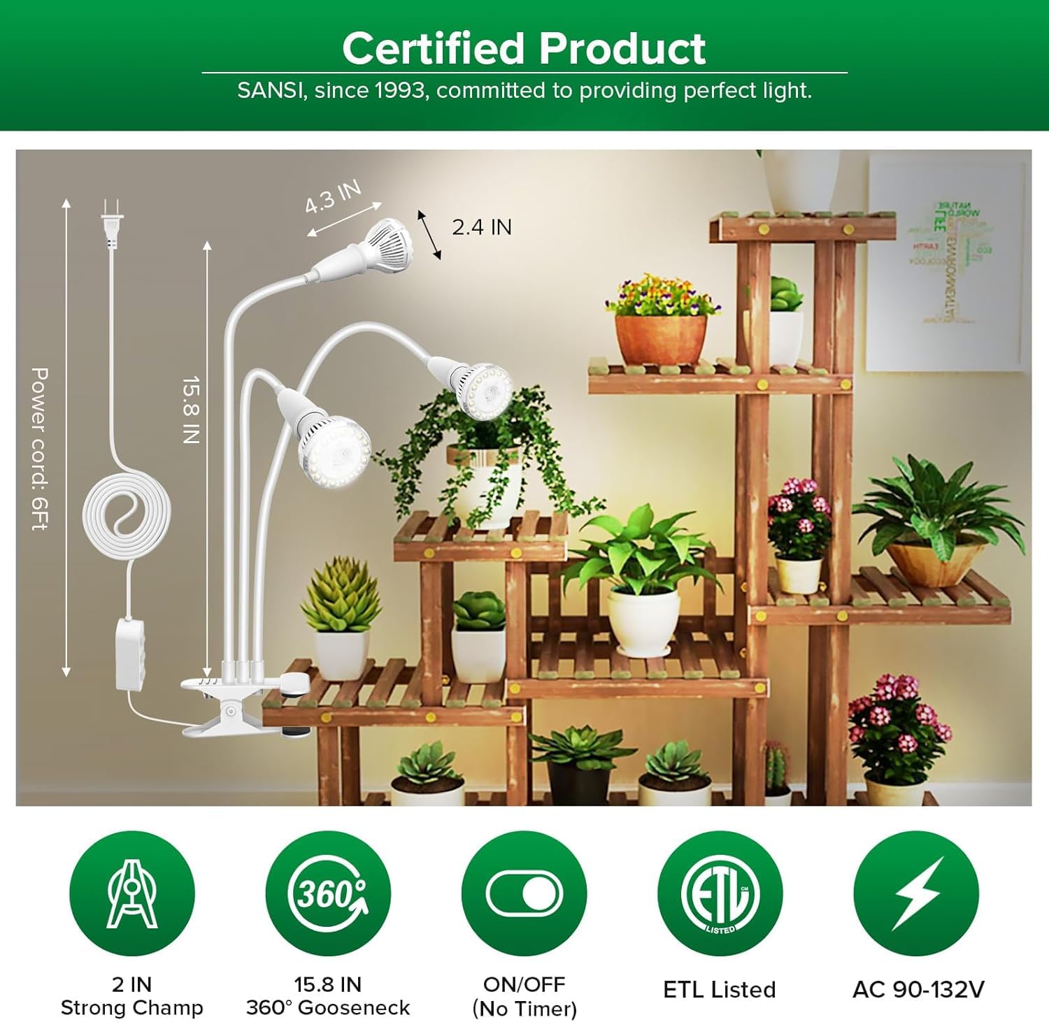 SANSI Grow Light packaging