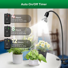 SANSI LED Grow Light 10W in use with indoor plants