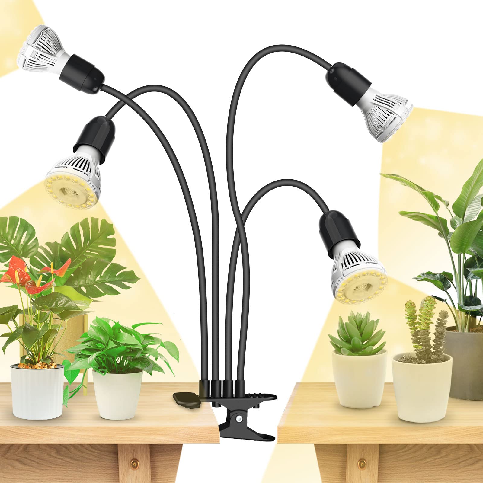 SANSI LED Grow Light 600W front view with 4 heads
