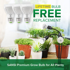 SANSI LED Grow Light in use over indoor plants