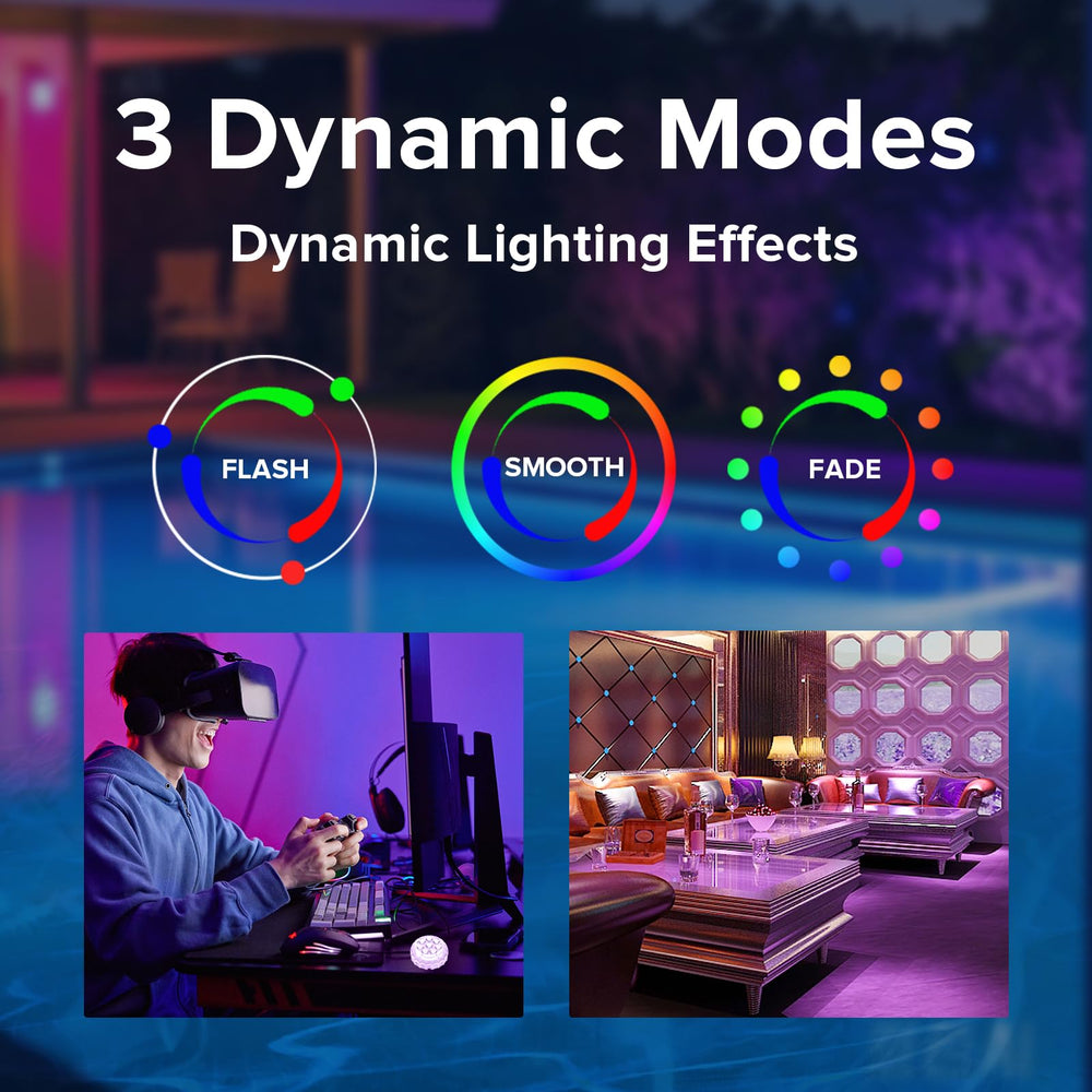 SANSI LED Submersible Lights components including glue and magnetic sheets