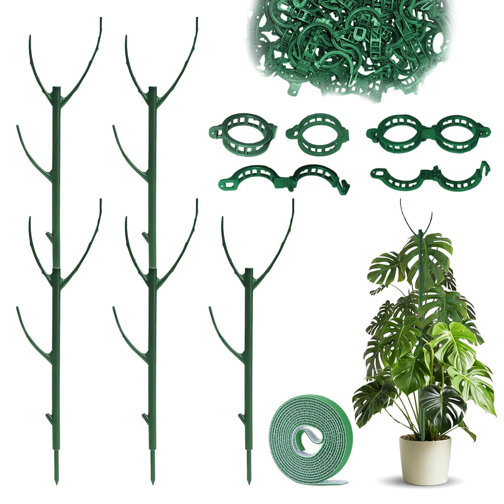 sanzkjic stackable plant support stakes green 11 inches front view