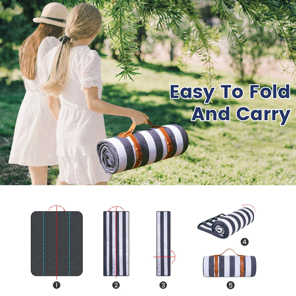 sapsisel picnic blanket folded and stored