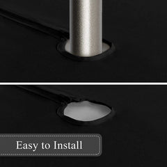 SARAFLORA black tablecloth on patio table setup