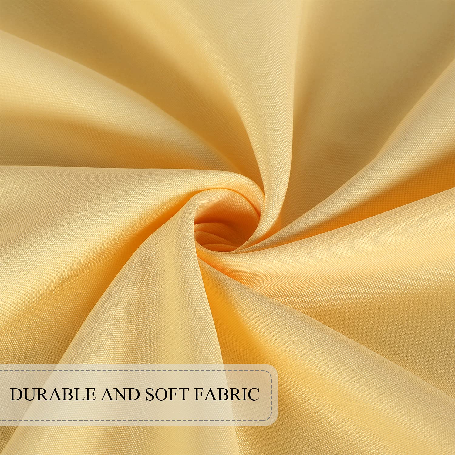 SARAFLORA yellow tablecloth laid out on patio